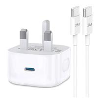 USB C Plug for Apple iPhone 16 15 14 13 12 11 Pro Max Plus X XS XR 8, SE 2020, Pad Pro Air Mini, USBC Fast Charger Type C Power Charging Head Adapter Charge Wall PD UK