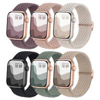 Joehwerr 6 Pack Braided Strap Compatible with Apple Watch Straps 41mm 45mm 46mm 49mm 44mm 40mm 42mm 38mm for Men Women, Elastic Braided Strap Band for iWatch Ultra 2, Series 10 9 8 7 6 5 4 3 2 1 SE