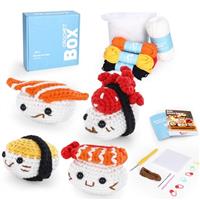 Crochet Box Crochet Kit for Beginners:Beginner Crochet Kit, All You Need in, Step-by-Step Video, Birthday Gift for Adults
