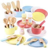 GAGAKU Wooden Toy Kitchen Dish Set