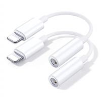 Dual USB C Headphone Jack Adapter, 2 in 1 Type C Audio + Charger Adapter Dual USB C Splitter Earphone Cable Converter Compatible with Samsung Galaxy, iPad Pro, iPhone 15 Series, More Type C Devices