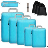 Pystuvo 9 PCS Packing Cubes for Suitcase, Extensible Organizer Bags For Travel Suitcase Organization