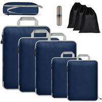 Pystuvo 9 PCS Packing Cubes for Suitcase, Extensible Organizer Bags For Travel Suitcase Organization