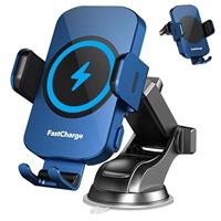 Wireless Car Charger, Fast Charging 15W Auto Clamping Car Charger Phone Holder Phone Mount for iPhone16 15 14 13 12 11 Pro Max Xs, Samsung Galaxy S24 Ultra S23 S22 S21 S20 S10+ Note 9, etc