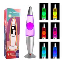 Updated 16Inch Non-Buble Lava Lamps, LED 7 Color Changing Li