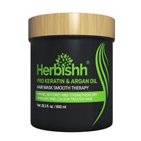 Herbishh Argan Hair Mask-Deep Conditioning & Hydration For Healthier Looking Hair for very Dry, Weak, Stressed Out Hair, No Sulphates, No Parabens