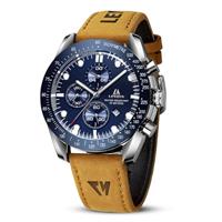 LN LENQIN Mens Watches Analog Quartz Watches for Men 30M Waterproof Men's Wrist Watches Fashion Business Watches with Date Leather Watch No Chronograph
