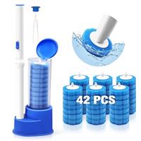 NEWE Disposable Toilet Brush with Refills Upgraded Clamping System for Sink