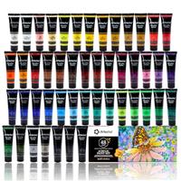 Artecho Acrylic Paint Set for Art, 36ml Basic Acrylic Paint Supplies for Wood, Fabric, Crafts, Canvas, Leather&Stone