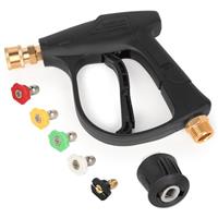 Aolawco High Pressure Washer Gun with M22 14MM Fitting Hose Connector and 5 Nozzles, 1/4'' Quick Connector & Adapter Car Wash Gun 4350PSI for Karcher K1-K7