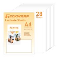 TECKWRAP Printable Vinyl Sticker Paper for Inkjet Printer Matte White Inkjet Printable Sticker Paper Waterproof 8.26" x 11.69" A4 Size 28Pcs/Pack for Craft Sticker, Scrapbooking, Craft Cutters