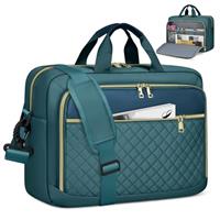 NEWHEY Laptop Bag Briefcase for Women Large Laptop Case Computer Bag Work Bag Messenger Bag for Business/Office Travel/College (17.3 inch Khaki&Beige)