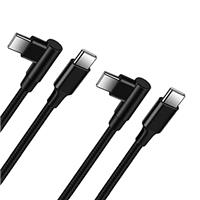 Short USB C to USB C Cable 0.25M 2 Pack, PD 60W USB Type C F