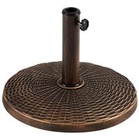 Yaheetech 10kg Garden Parasol Base Stand - Round Resin Decorative Base Heavy Duty Outdoor Garden Umbrella Stand Holder