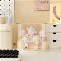 Qirc Dolls Display Case Figure Toys Storage Box Transparent Blind Box Organizer Stand Dustproof Protection Showcase for Action Figures/Toys/Collectibles