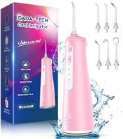 Water Flosser for Teeth Cordless Portable Dental Cleaner Picks with 4 Modes 8 DIY Intensities 7 Jets 300ml Tank Braces Flossers Rechargeable