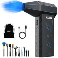EUKI Compressed Air Duster for PC & Laptop, 3-Speed Cordless Rechargeable Air Blaster for Cleaning & 3-in-1 Dust Removal