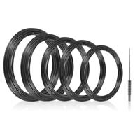 5 Roll Black Aluminum Craft Wire, Thick Bendable Crafting Wi