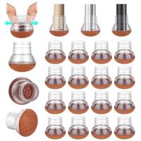 16 Pcs Chair Leg Floor Protectors, Gelewuld Clear Silicone C
