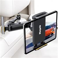 Wurycia Car Headrest Tablet Mount - Stretchable Arm iPad Car Holder for Kids, Galaxy Tab, iPad Pro 12.9/11, Air, Mini, Phones, 4.7-12.9" Devices