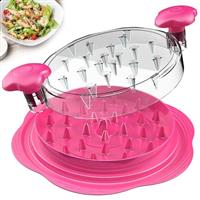 Chicken Shredder Large Chicken Breast Shredder Tool Twist with Brush&Fork, Visible Meat Shredder Machine, Anti-Slip Strip, Ergonomic Handle, BPA Free, Pork Beef Chicken(Matcha)