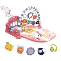 derimkcoa Baby Play Mat Baby Gym,Funny Play Piano Tummy Time Baby Activity Mat with 5 Infant Sensory Baby Toys, Music and Lights Boy & Girl Gifts for Newborn Baby 0 to 3 6 9 12 Months