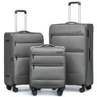 British Traveller Suitcase Lightweight Durable Check in Hold Luggage with TSA Lock and 4 Spinner Wheels
