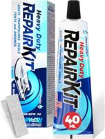 ArtaDo Liquid PVC Glue Adhesive with Mesh for Major Tears in Inflatable Boat, Kayak or Canoe, Air Bed or Mattress, Tent, Swimming Pool, Hot Tub - Heavy Duty Liquid PVC - Small Defects No Patch Needed