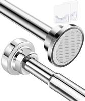 Bingobang Extendable Shower Curtain Rod 95-190CM, Stainless Steel Telescopic Tension Pole No Drilling, Adjustable Non-slip Spring Rail for Bathroom, Kitchen, Wardrobe, Closet Door