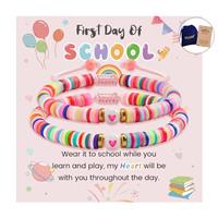 VU100 Back to School Bracelets Gifts Mother Daughter Bracele