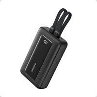 Anker Zolo Power Bank, 20,000mAh 30W Max Fast Portable Charger with Built-in USB-C and MFi Certified Lightning Cables, 1 USB-C, 1 USB-A, Battery Pack for iPhone 15/14 Series, Galaxy