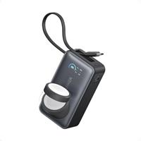 Anker MagGo Power Bank for Apple Watch, Officially Certified, 10,000 mAh Compact Battery Pack with Built-in USB-C Cable, 35 W Max, for iPhone 15 Series, Samsung, iPad, AirPods and More