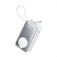 Anker MagGo Power Bank for Apple Watch, Officially Certified, 10,000 mAh Compact Battery Pack with Built-in USB-C Cable, 35 W Max, for iPhone 15 Series, Samsung, iPad, AirPods and More