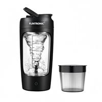 flintronic Protein Shake Bottle,650ml USB C Rechargeable Electric Protein Shake Bottle, Leakproof Travel Shaker for Protein Shakes-BPA Free, Made with Tritan, Removable Base