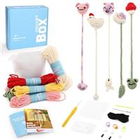 CROCHET BOX Crochet Kit for Beginners:Beginner Crochet Kit, All You Need in, Step-by-Step Video, Birthday Gift for Adults
