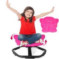 TERRAMUS Elephant Swivel Chair for Kids, 360 Spinning Seat, Toddler Sit and Spin Wobble Chair, Sensory Balance Toys, Autism Adhd Chairs, Play Equipment Relief Motion Sickness for Boys Girls