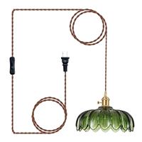 XZHGCEE Glass Pendant Light Green Ceiling Light, Hanging Ceiling Lights Vintage Pendant Light, Pendant Lights for Kitchen Island Bedroom Hallway Study Room Coffee Bar