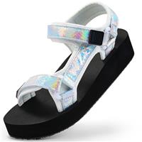 Girls Trainers Kids Athletic Shoes Toddlers Glitter Casual L