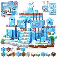 GraceDuck Magnetic Blocks - 100PCS Blocks Build Castle - Magnetic Toys for Montessori Toddler Christmas Birthday Gifts - STEM Sensory Toys for 3 4 5 6 7 8 9 10 Year Old Girls