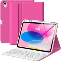 MoKo Keyboard Case for iPad 10th Generation 10.9 2022, Multi-Angle Light Magnetic Stand Cover, Detachable Wireless Bluetooth Keyboard