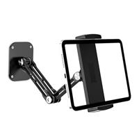 Lucrave Tablet Wall Mount Holder, Aluminium Extendable iPad Wall Holder, with 360Rotating Base Adjustable Foldable for iPad Pro Air Mini, Samsung Galaxy Tab