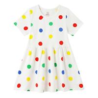 Smazero Baby Girl's Summer Dresses Short Sleeve Casual Dinosaur Horse Print Shirt Dress Little Kids Clothes Children Age 1-7 Years