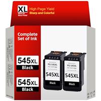 INKYEAH 545XL Ink Cartridges Black- 2x 500+ Pages, Replacement for Original Canon 545 Ink Cartridges, Printer Ink PG-545 Black for Pixma TS3300 TR4500 TS3450 MG2550s TS3150 MX495 MX490 TR4550 TR4551