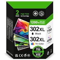 302XL Ink Cartridges Combo Pack, Replacement for HP 302 Ink Cartridges Black and Colour Original, Printer Ink 302 XL High Yeild for OfficeJet 3831 5232 4650 4658 DeskJet 3630 3636 3639 Envy 4524 4527
