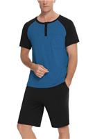 Enjoyoself Men's Cotton Pyjama Tops Soft Breathable Nightgow