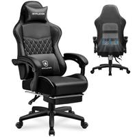 GTPLAYER Gaming Chair, High Back Leather Computer Chair with Footrest, Ergonomic Height Adjustable with Removable Cover and Lumbar Support for Office and Work