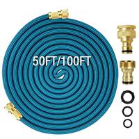 Hose Pipe for Garden, Lightweight Flexible Garden Hose, Garden Hose with Double Latex Core Hose Pipe Solid Brass Fittings, Tough Expanding Hose Pipes Kink-Free