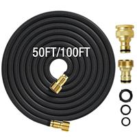 Hose Pipe for Garden, Lightweight Flexible Garden Hose, Garden Hose with Double Latex Core Hose Pipe Solid Brass Fittings, Tough Expanding Hose Pipes Kink-Free