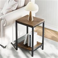 SAYGOER Small Side Table with Storage 2 Tier Bedside Table