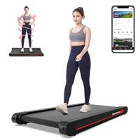 Sperax 4 in 1 Vibration Walking Pad, Portable Under Desk Treadmill, with Vibration Mode & APP Remote, Black RM02 with 5% and 10% Incline
